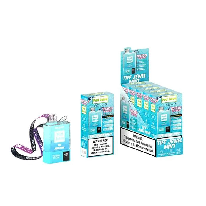 tiff-jewel-mint-oxbar-x-pod-juice-magic-maze-pro-disposable-vape-10000-puffs-