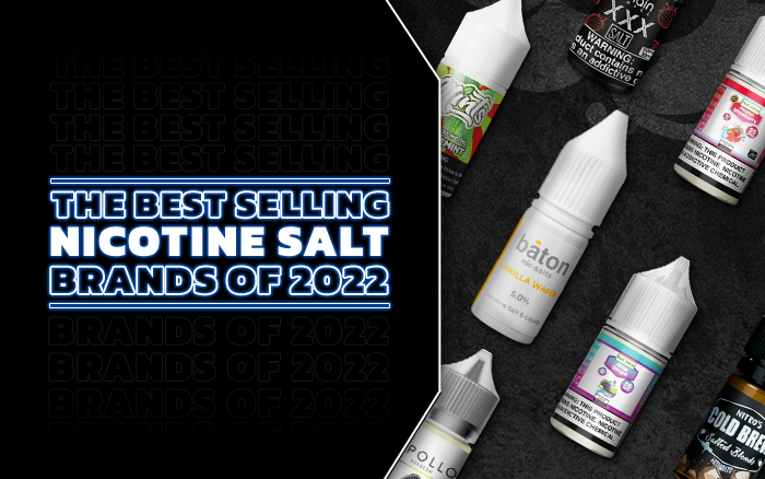images of the best selling nicotine salt products and brands of 2022