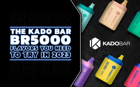images of different flavors of the Kado Bar BR5000 disposable vape