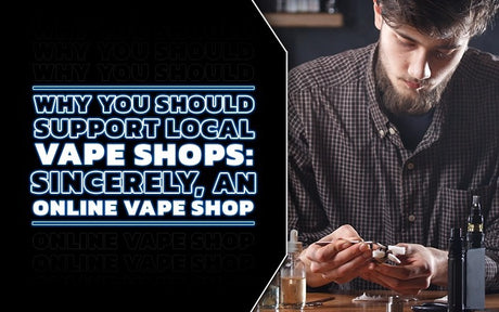 picture of a man in a vape shop fixing a vape 