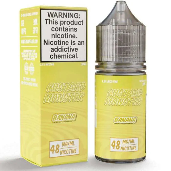 48mg - banana-by-custard-monster-nicotine-salt-e-liquid