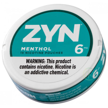 6MG menhtol ZYN Nicotine Pouches