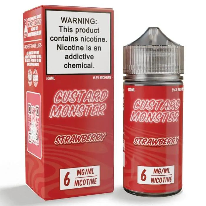 6ML Strawberry E-Liquid by Custard Monster