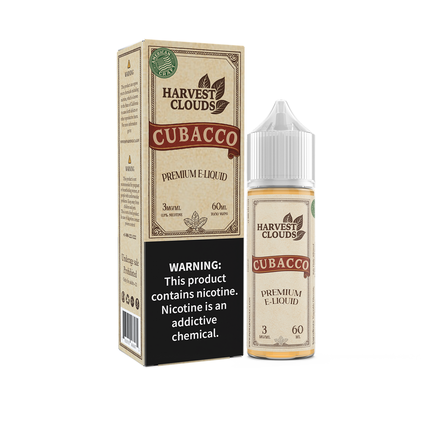 Harvest Clouds Cubacco Freebase Vape Juice