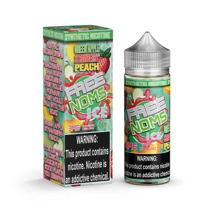 Green Apple Strawberry Peach Ice E-Liquid by Freenoms