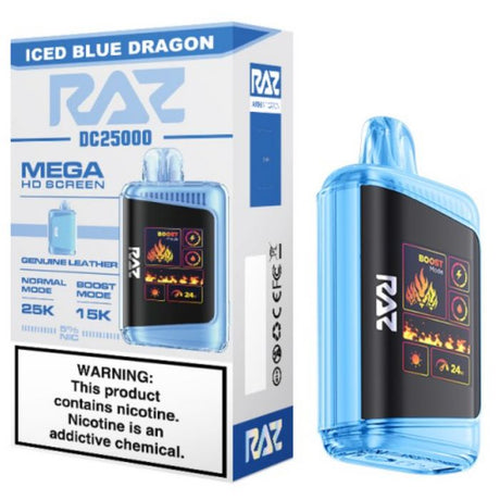 Iced Blue Dragon Raz Vape DC25000