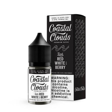 Iced Red White and Berry Nicotine Salt by Coastal Clouds
