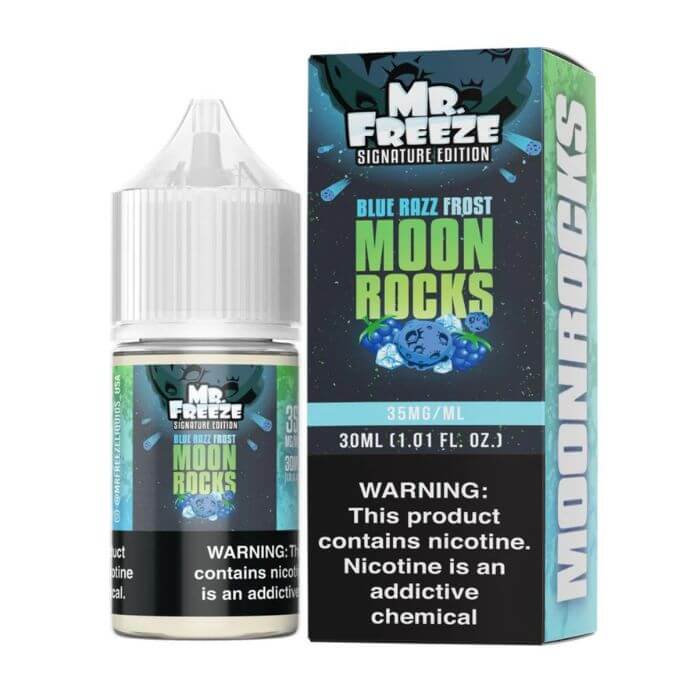 Moon Rocks Blue Razz Frost Nicotine Salt by Mr. Freeze