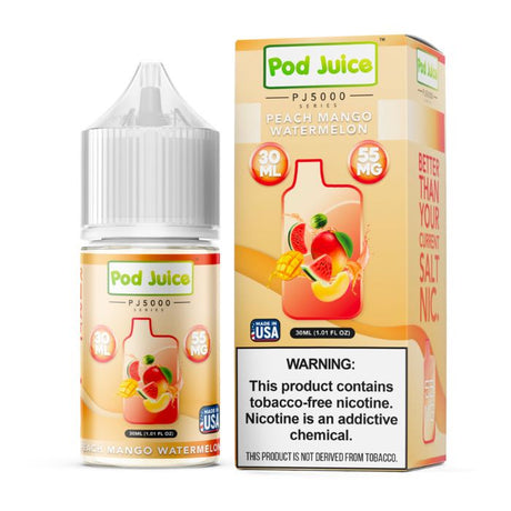 Peach Mango Watermelon Nicotine Salt by Pod Juice PJ5000