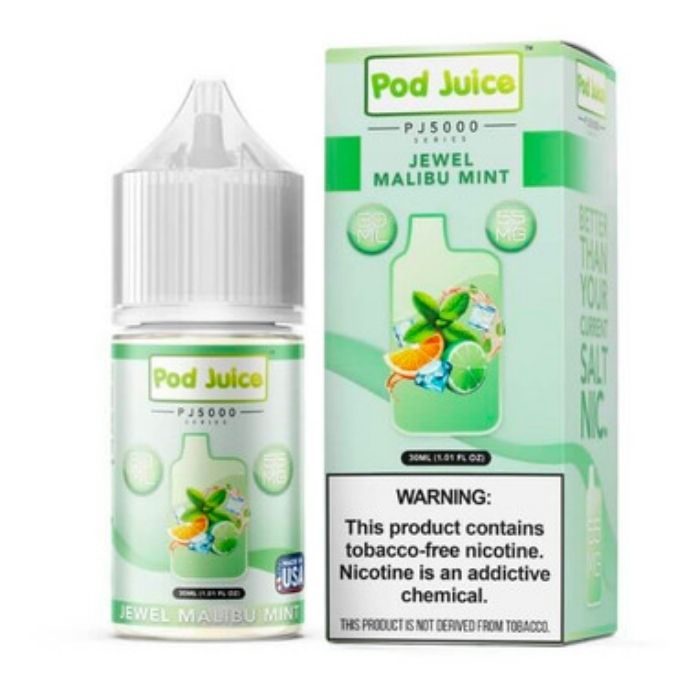 Jewel Malibu Mint Nicotine Salt by Pod Juice PJ5000