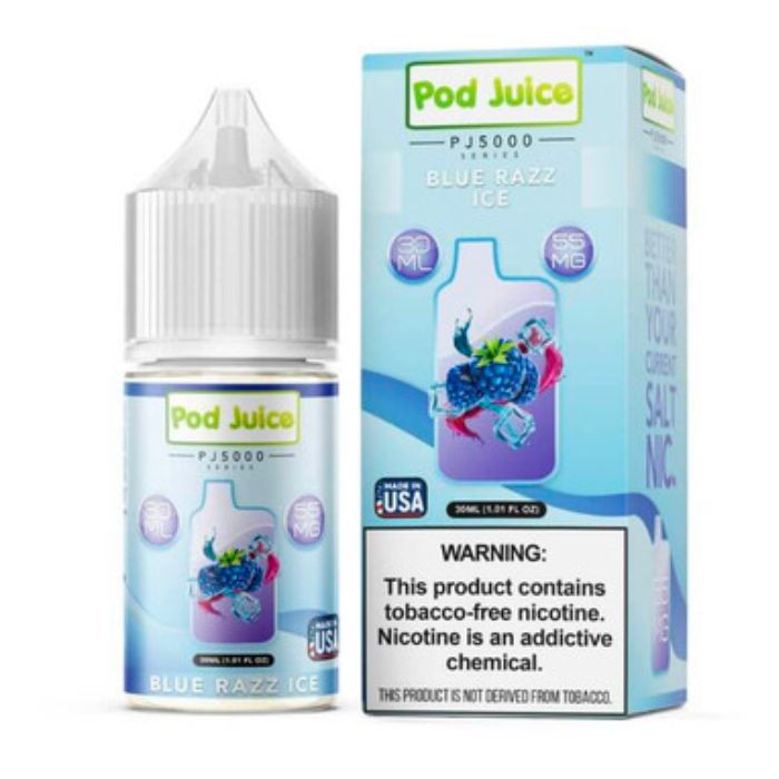 Blue Razz Ice Nicotine Salt by Pod Juice PJ5000