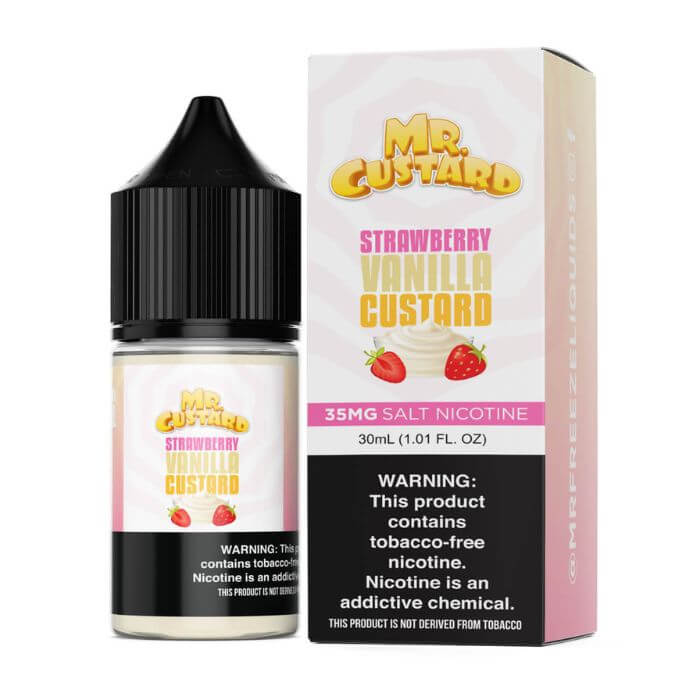 Strawberry Vanilla Custard Nicotine Salt by Mr. Custard