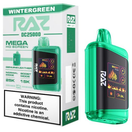 Wintergreen Raz Vape 25K DC25000
