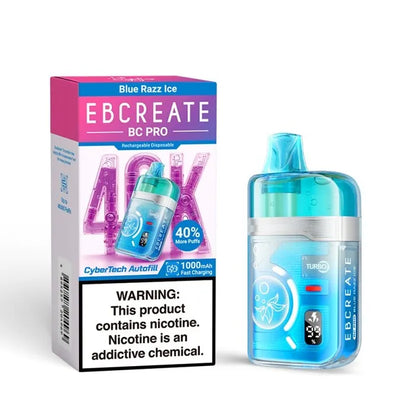 Blue RAZZ ICE EBCREATE BC Pro 40K Flavor