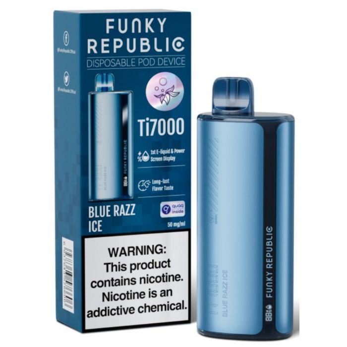 Blue Razz Ice Funky Republic TI7000 Vape