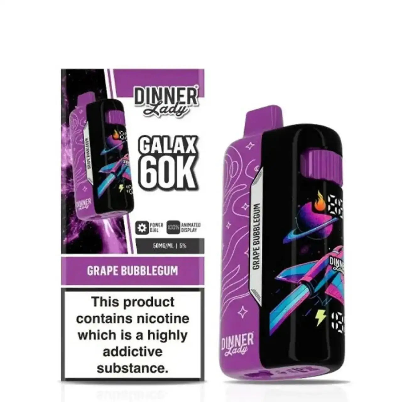 Grape Bubblegum Dinner Lady Galax 60K Flavor