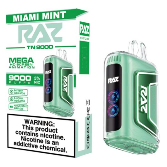 Miami Mint Raz TN9000 Vape