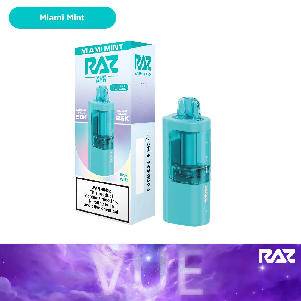 Miami Mint RAZ VUE 50K Pod Flavor