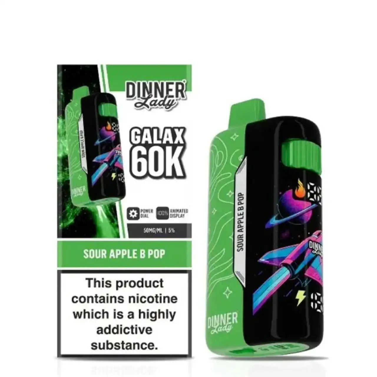 Sour Apple Pop Dinner Lady Galax 60K Flavor
