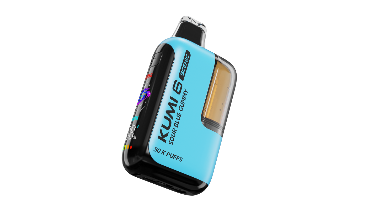 Sour Blue Gummy KUMI 6 Scenic Flavor