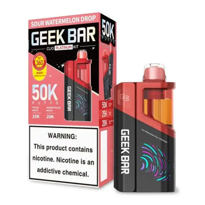 Sour Watermelon Drop Geek Bar Clio Platinum Kit Flavor