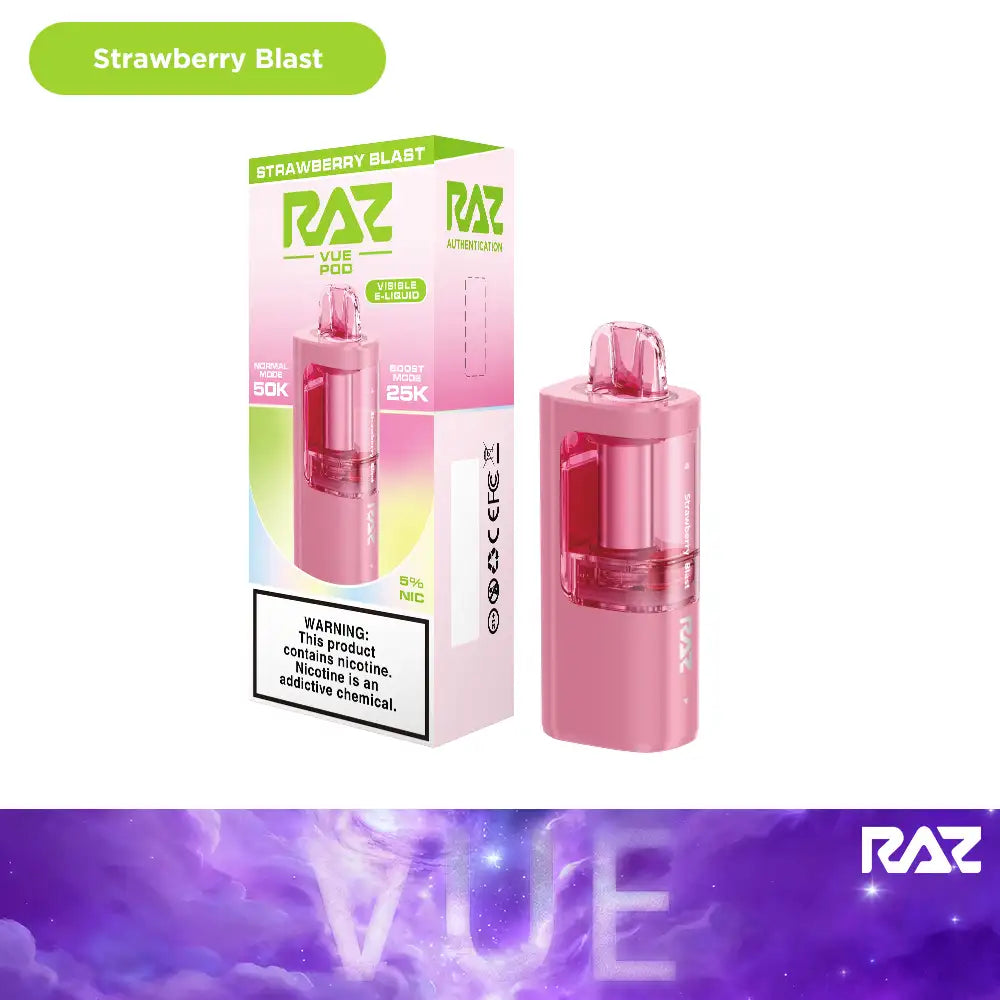 Strawberry Blast RAZ VUE 50K Pod Flavor