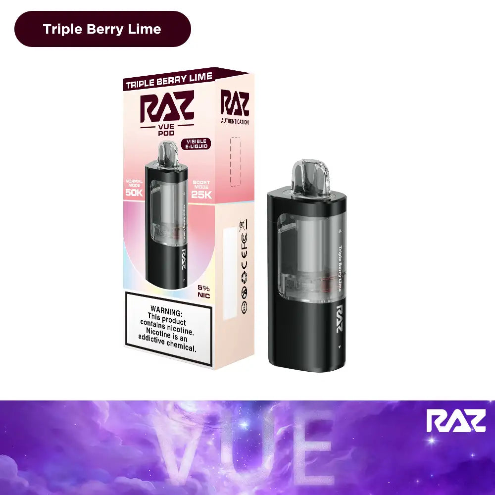Triple Berry Lime RAZ VUE 50K Pod Flavor