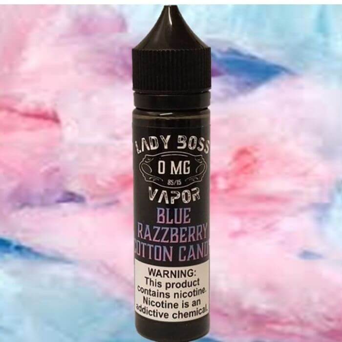 Blue Razzberry Cotton Candy E-Liquid by Lady Boss Vapor