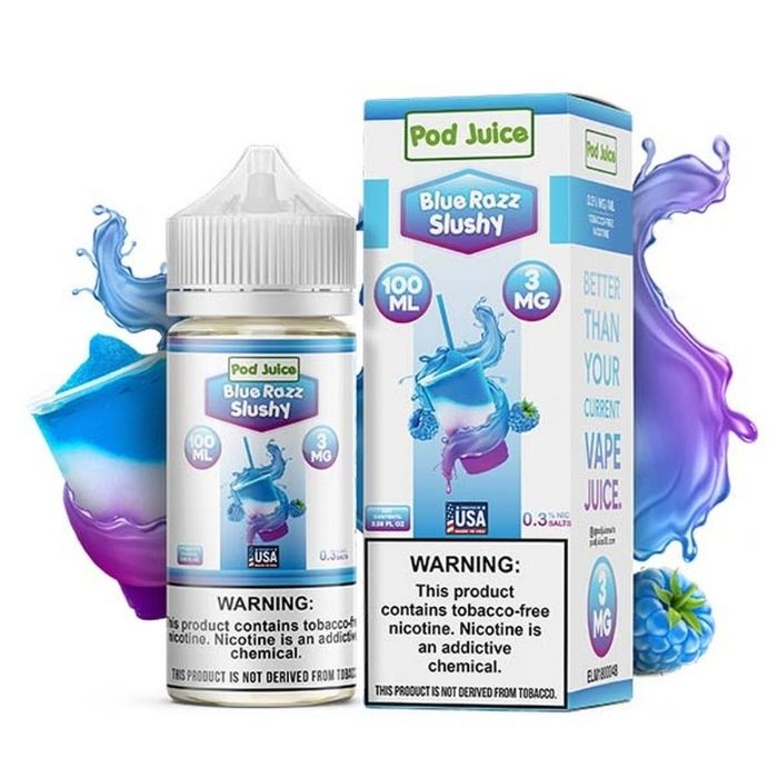 Blue Razz Slushy E-Liquid by Pod Juice