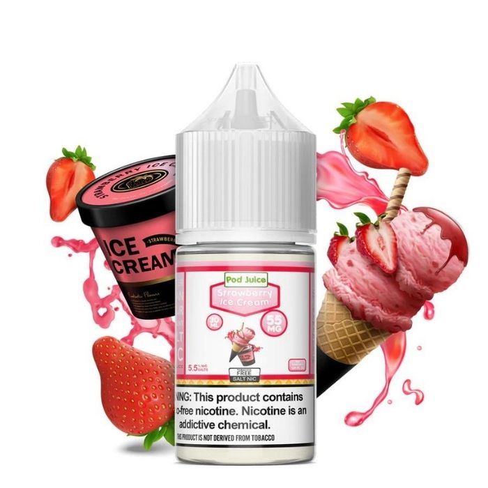 Strawberry Ice Cream Nicotine Salt by Pod Juice