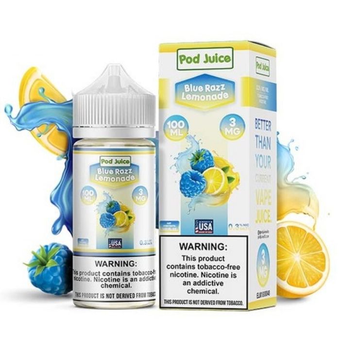 Blue Razz Lemonade E-Liquid by Pod Juice