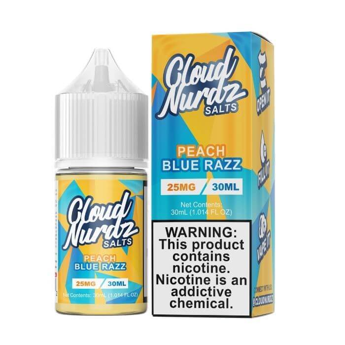 Peach Blue Razz Nicotine Salt by Cloud Nurdz