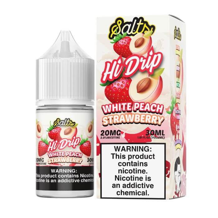 White Peach Strawberry Nicotine Salt by Hi-Drip