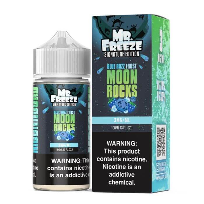 Blue Razz Frost Moon Rocks E-Liquid by Mr. Freeze