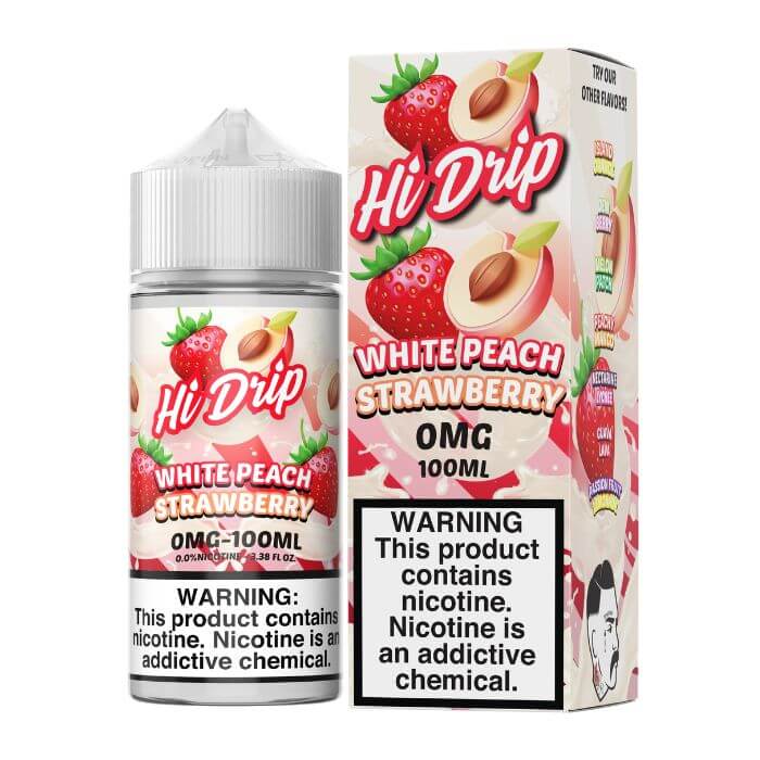 White Peach Strawberry E-Liquid by Hi-Drip