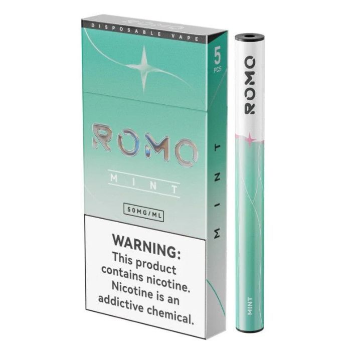 cigarette disposable Classic Tobacco 2.4% blu Vape E-Cigarette ROMO Disposable Vape | eJuiceDB