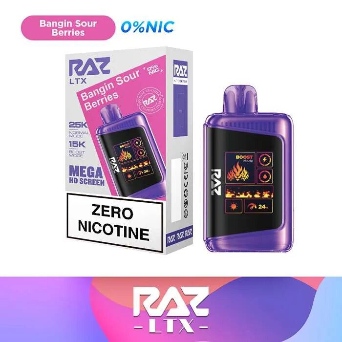 raz tobacco vape near me LTX 25K Zero Nicotine - Berries, Blueberry Disposable Vape RAZ RX Dew Edition Disposable