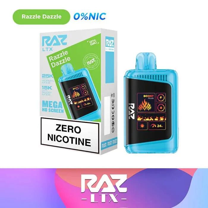 RAZ LTX 25K Zero Nicotine Vape - Berries, Blueberry Disposable Vape