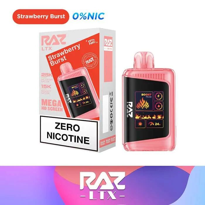 razz tobacco vape RAZ LTX 25K Zero Nicotine - Berries, Blueberry Disposable Vape Raz Vape Flavors: All 74